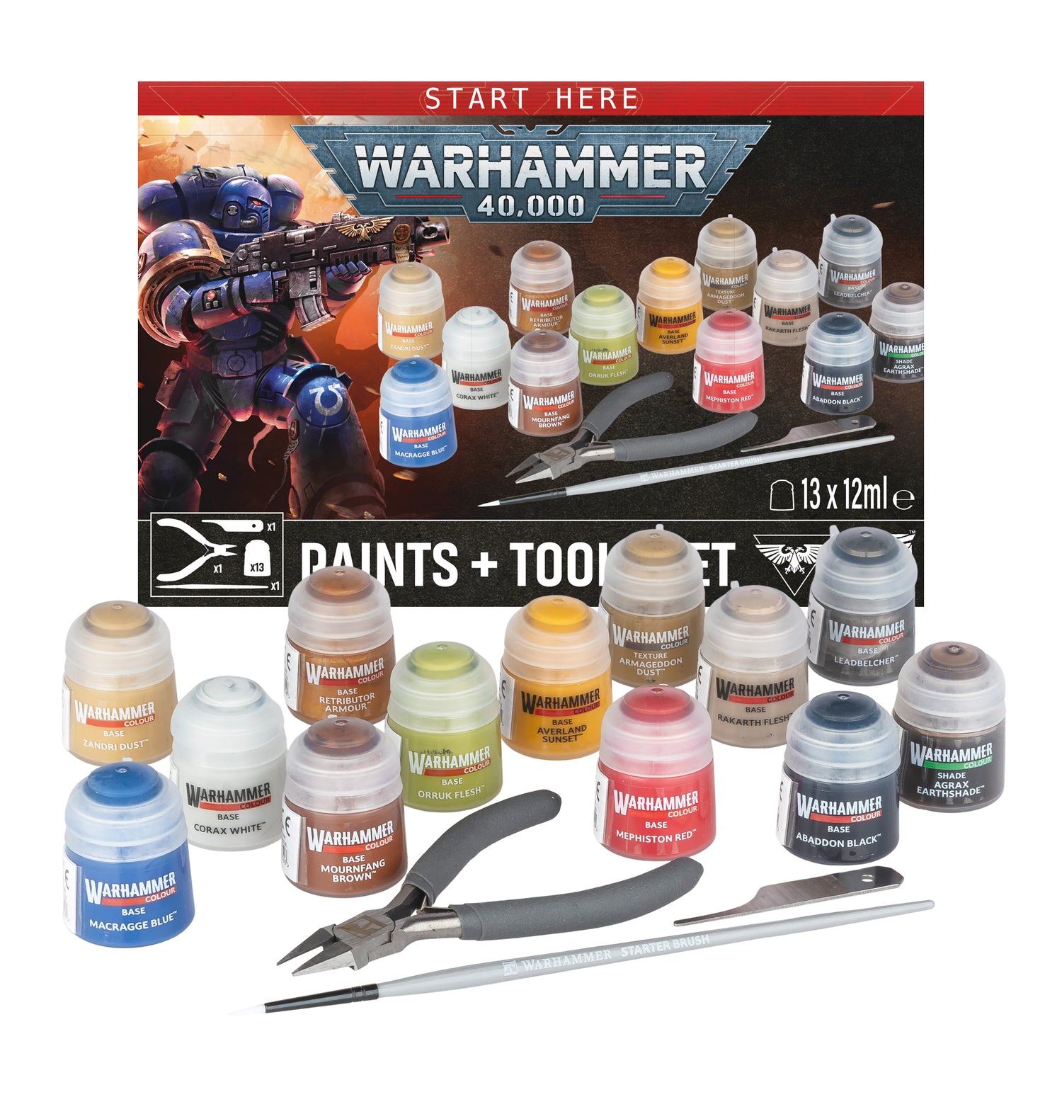 Warhammer 40,000: Paints + Tools Set - Pre-Order