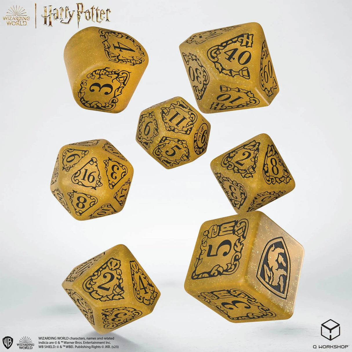 Q Workshop - Harry Potter Modern Dice Set - Hufflepuff - Yellow Dice Set 7