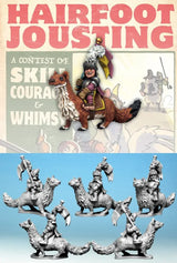 Hairfoot Jousting: Hairfoot Jouster riding a Giant Weasel.