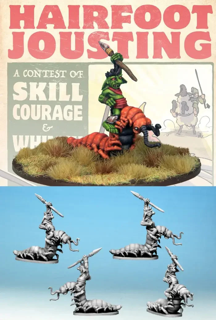 Hairfoot Jousting: Wartnose Jouster Riding a Centipede.