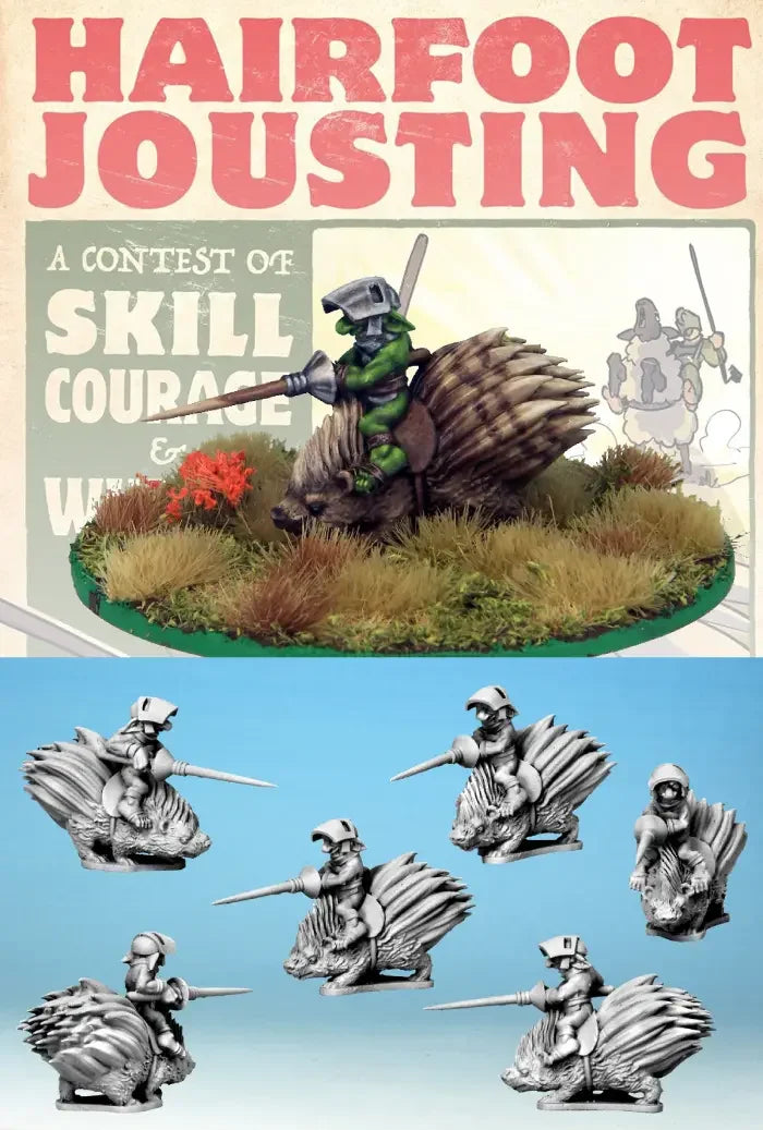 Hairfoot Jousting: Wartnose Jouster Riding a Porcupine.