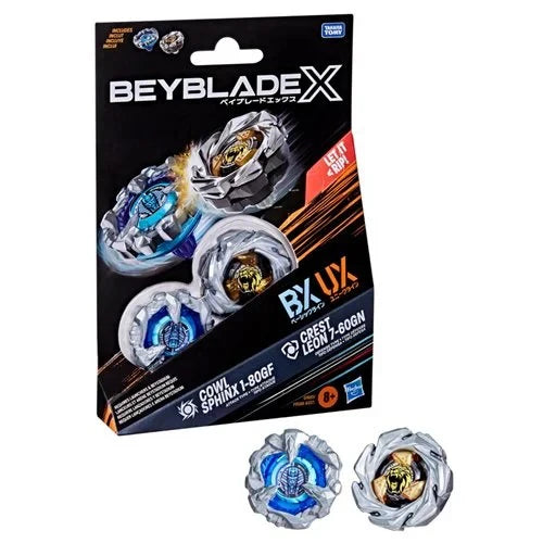 Beyblade - X - Dual Pack - Cowl Sphinx 1-80GF / Crest Leon 7-60GN