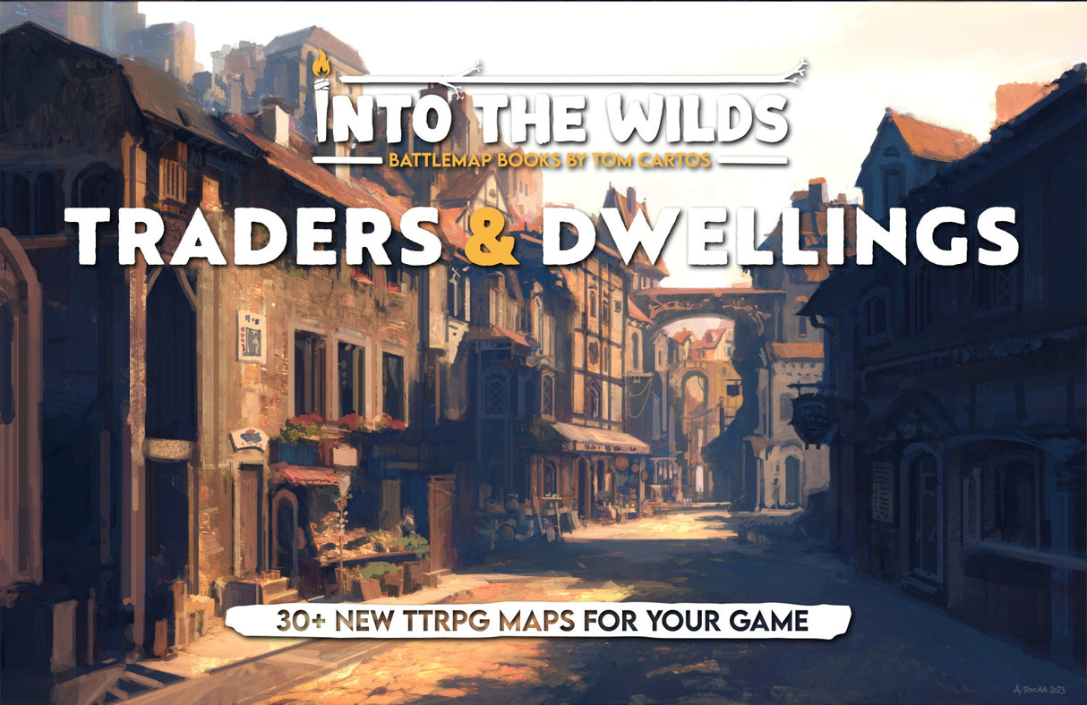 Into the Wilds Battlemap Books Traders and Dwellings
