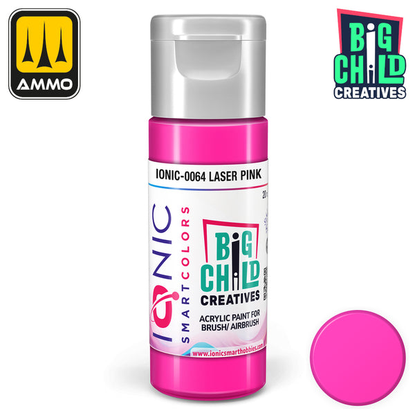 Ionic - Acrylic Paints - Laser Pink 20ml