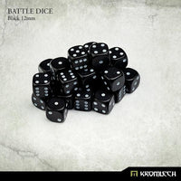 KROMLECH Battle Dice 25x Black 12mm - Gap Games