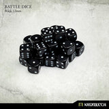 KROMLECH Battle Dice 25x Black 12mm - Gap Games