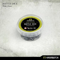 KROMLECH Battle Dice 25x Black 12mm - Gap Games
