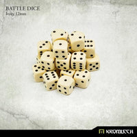 KROMLECH Battle Dice 25x Ivory 12mm - Gap Games