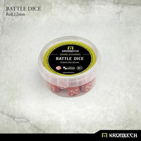 KROMLECH Battle Dice 25x Red 12mm - Gap Games