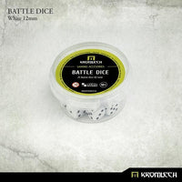 KROMLECH Battle Dice 25x White 12mm - Gap Games
