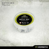 KROMLECH Battle Dice 25x White 12mm - Gap Games