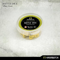 KROMLECH Battle Dice 25x Yellow 12mm - Gap Games