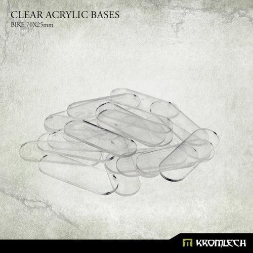 KROMLECH Clear Acrylic Bases: Bike 70x25mm (20) - Gap Games