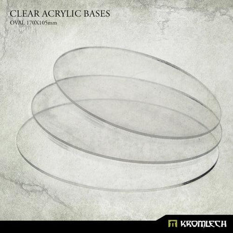 KROMLECH Clear Acrylic Bases: Oval 170x105mm (3) - Gap Games