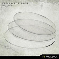 KROMLECH Clear Acrylic Bases: Oval 170x105mm (3) - Gap Games