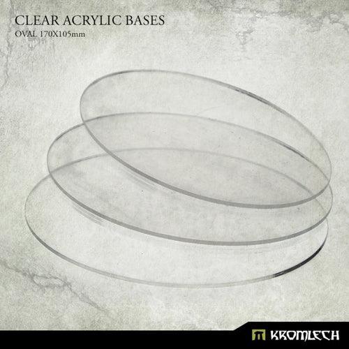KROMLECH Clear Acrylic Bases: Oval 170x105mm (3) - Gap Games