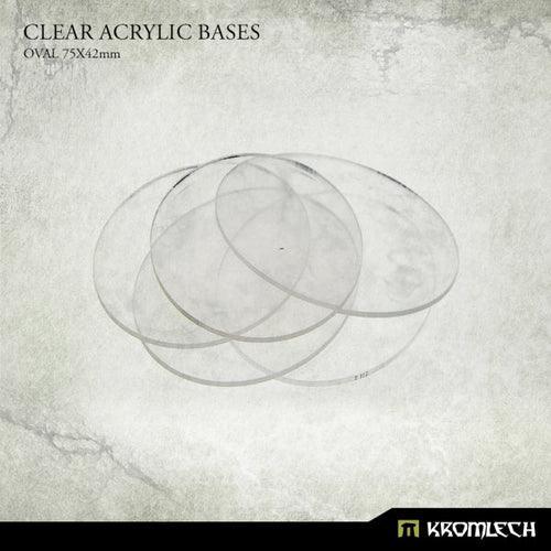 KROMLECH Clear Acrylic Bases: Oval 75x42mm (15) - Gap Games