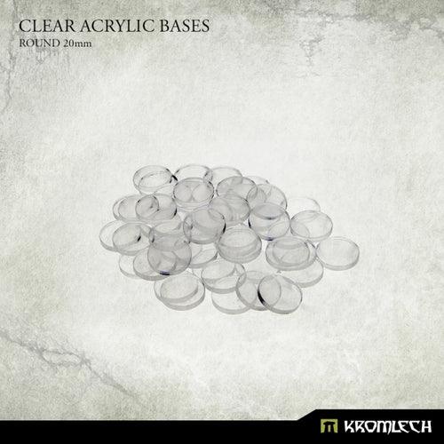 KROMLECH Clear Acrylic Bases: Round 20mm (50) - Gap Games
