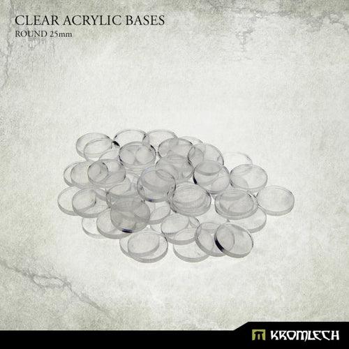 KROMLECH Clear Acrylic Bases: Round 25mm (50) - Gap Games