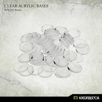 KROMLECH Clear Acrylic Bases: Round 30mm (40) - Gap Games