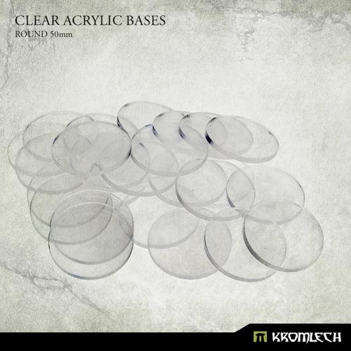 KROMLECH Clear Acrylic Bases: Round 50mm (15) - Gap Games