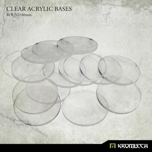 KROMLECH Clear Acrylic Bases: Round 60mm (15) - Gap Games