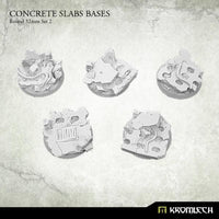 KROMLECH Concrete Slabs Round 32mm Set 2 (5) - Gap Games