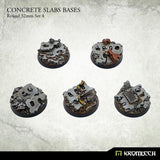 KROMLECH Concrete Slabs Round 32mm Set 4 (5) - Gap Games
