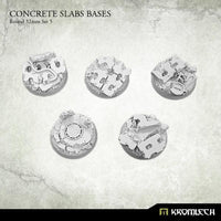 KROMLECH Concrete Slabs Round 32mm Set 5 (5) - Gap Games