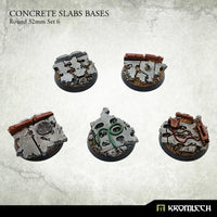 KROMLECH Concrete Slabs Round 32mm Set 6 (5) - Gap Games