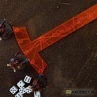 KROMLECH Deep Strike Ruler Template 9" - Medium Perimeter - Orange - Gap Games