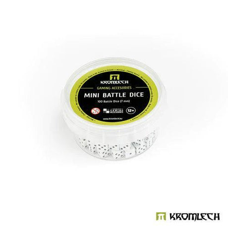KROMLECH Mini Battle Dice 100x White 7mm - Gap Games