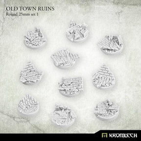 KROMLECH Old Town Ruins Round 25mm Set 1 (10) - Gap Games