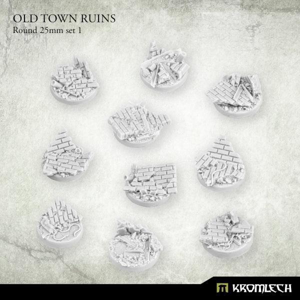 KROMLECH Old Town Ruins Round 25mm Set 1 (10) - Gap Games