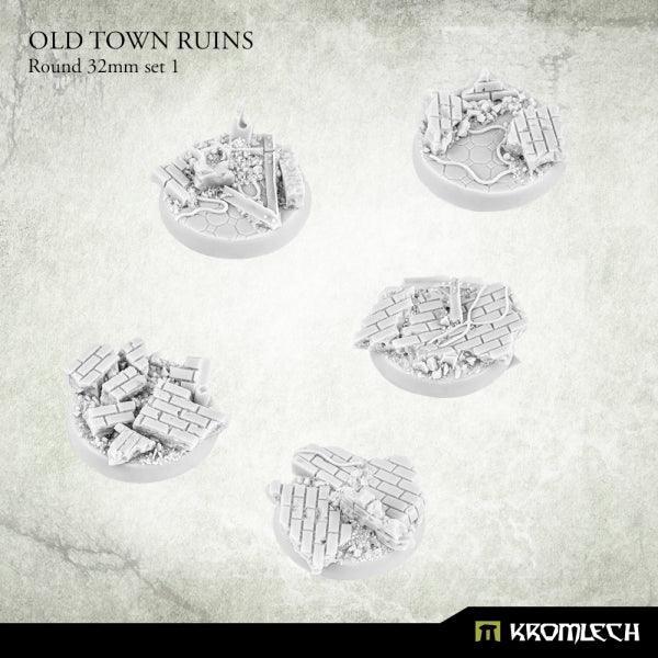 KROMLECH Old Town Ruins Round 32mm Set 1 (5) - Gap Games