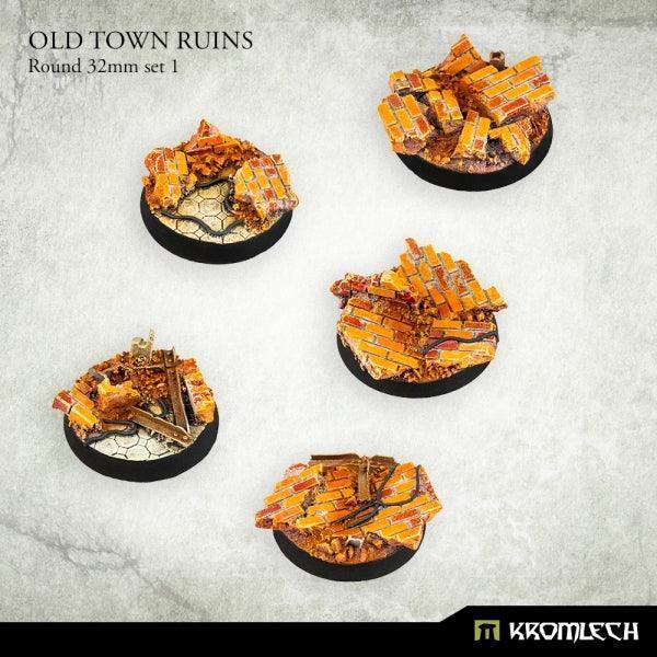 KROMLECH Old Town Ruins Round 32mm Set 1 (5) - Gap Games