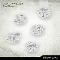 KROMLECH Old Town Ruins Round 32mm Set 3 (5) - Gap Games