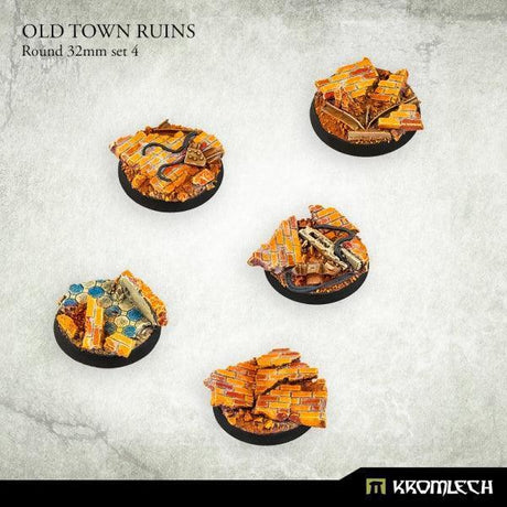 KROMLECH Old Town Ruins Round 32mm Set 4 (5) - Gap Games
