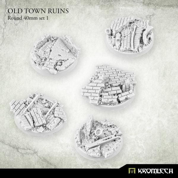 KROMLECH Old Town Ruins Round 40mm Set 1 (5) - Gap Games