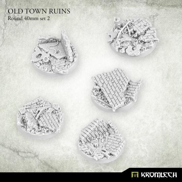 KROMLECH Old Town Ruins Round 40mm Set 2 (5) - Gap Games