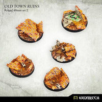KROMLECH Old Town Ruins Round 40mm Set 2 (5) - Gap Games