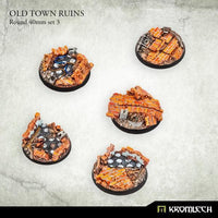 KROMLECH Old Town Ruins Round 40mm Set 3 (5) - Gap Games