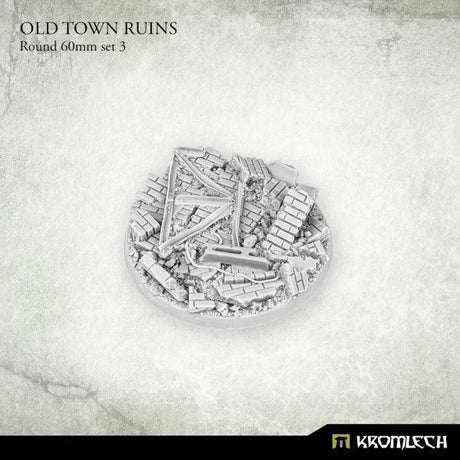 KROMLECH Old Town Ruins Round 60mm Set 3 - Gap Games
