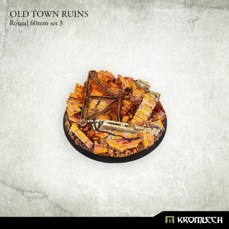KROMLECH Old Town Ruins Round 60mm Set 3 - Gap Games