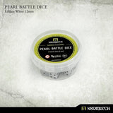 KROMLECH Pearl Battle Dice 25x Lifeless White 12mm - Gap Games