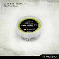 KROMLECH Pearl Battle Dice 25x Lifeless White 12mm - Gap Games
