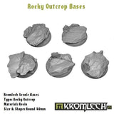 KROMLECH Rocky Outcrop Round 40mm (5) - Gap Games