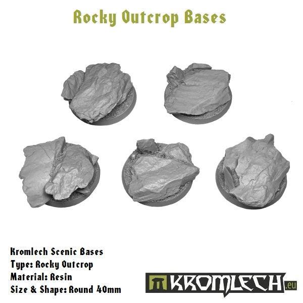KROMLECH Rocky Outcrop Round 40mm (5) - Gap Games