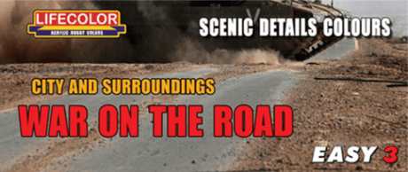 Lifecolor City And Surrounds War On The Road Acrylic Paint Set - Gap Games