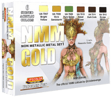 LifeColor Non Metallic Metal Paint Set 1 GOLD (22ml x 6) - Gap Games